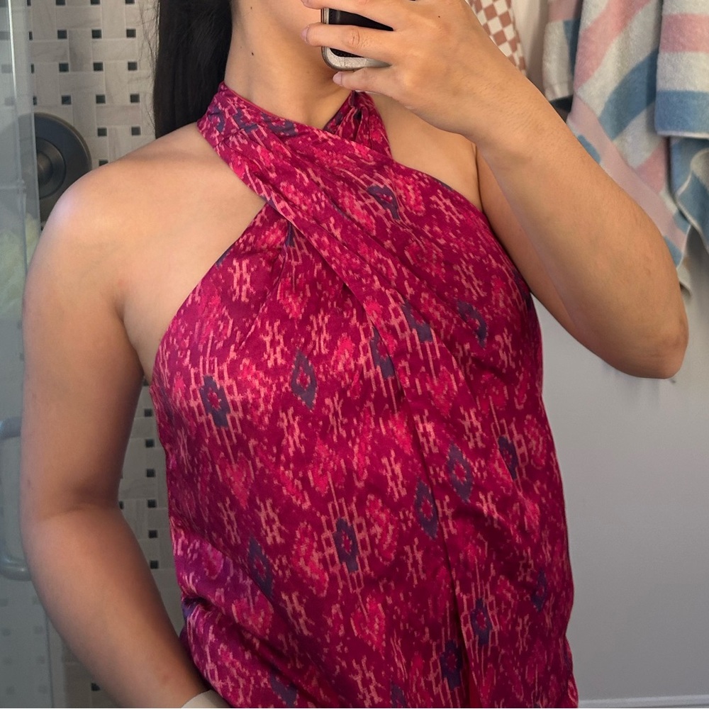 NWOT Lauren Ralph Lauren Fuchsia Halter Top